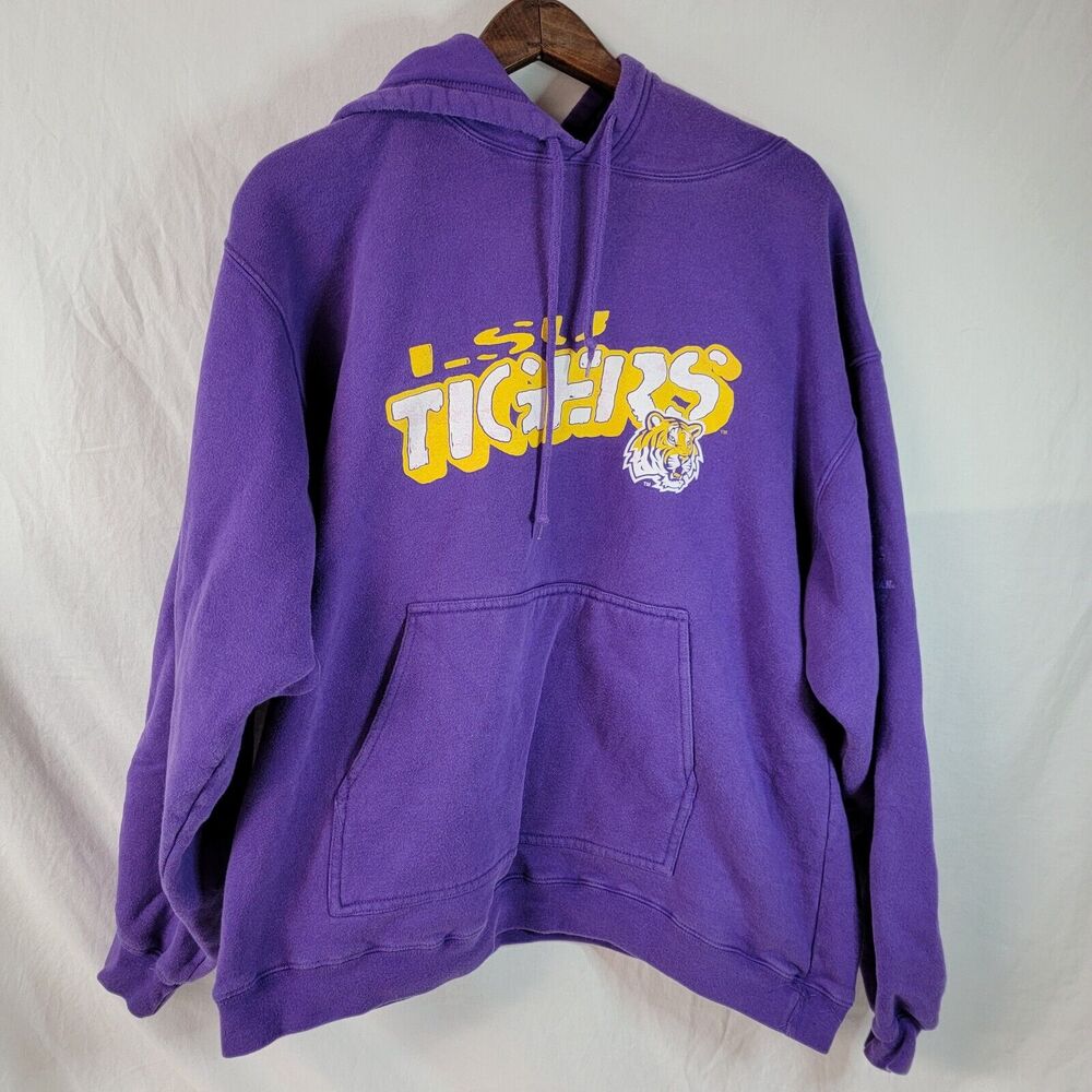 VTG Reebok LSU Tigers hoodie jacket Heisman collection Pre Owned LARGE